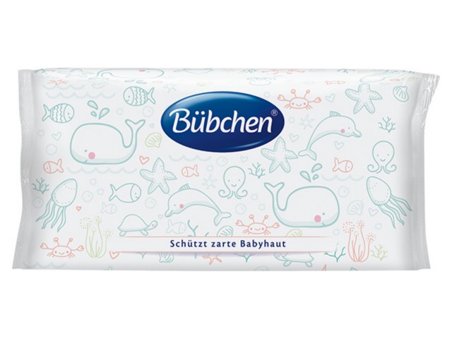 BUBCHEN Chusteczki dla niemowląt nasączone wodą 97% interakcje ulotka chusteczka - 52 szt.