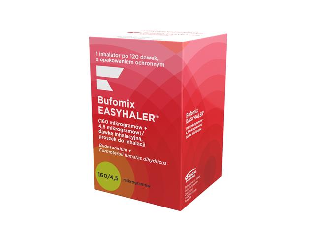 Bufomix Easyhaler interakcje ulotka proszek do inhalacji (0,16mg+4,5mcg)/daw. inh. 1 inhal. po 120 daw.