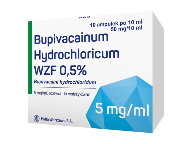 Bupivacainum Hydrochloridum WZF 0,5% interakcje ulotka roztwór do wstrzykiwań 5 mg/ml 10 amp. po 10 ml