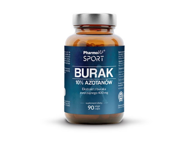 Burak 10% Azotanów Pharmovit Sport interakcje ulotka kapsułki z roślinnej celulozy - 90 kaps.