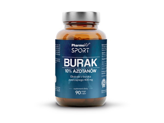 Burak 10% Azotanów Pharmovit Sport interakcje ulotka kapsułki z roślinnej celulozy  90 kaps.