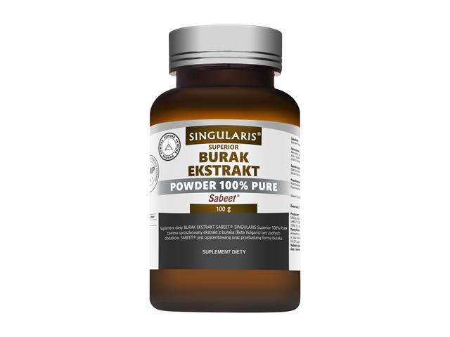 Burak Singularis Superior Ekstrakt 100% pure sabeet interakcje ulotka proszek - 100 g