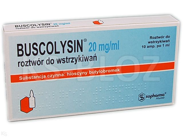 Buscolysin interakcje ulotka roztwór do wstrzykiwań 20 mg/ml 10 amp. po 1 ml