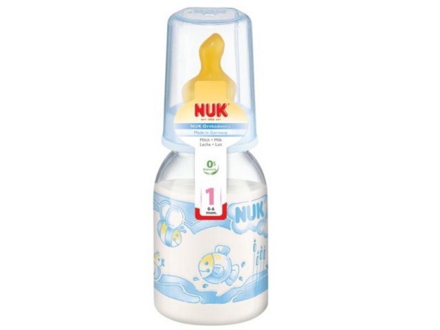But.niem. 110 ml Nuk BABY BLUE PP smocz.lateks. 743397 interakcje ulotka butelka - 1 szt.