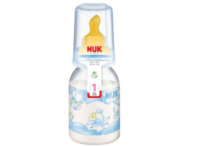 But.niem. 110 ml Nuk BABY BLUE PP smocz.lateks. 743397 interakcje ulotka butelka  1 szt.