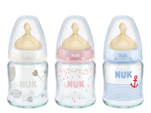 But.niem. 120ml szklana NUK First Choice+ ze smoczkiem lateksowym 1M 747.093 interakcje ulotka  - 1 szt.