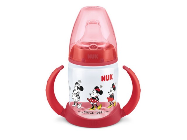 But.niem. 150 ml NUK First Choice Disney Myszka Miki d/nauki picia czerwone uchw.215.261 interakcje ulotka  - 1 szt.