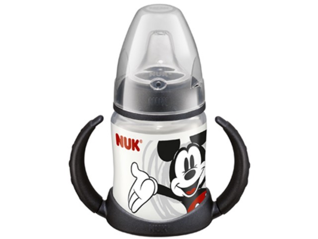 But.niem. 150 ml NUK FIRST CHOICE Myszka Miki ust.sil.niekapek uch.czarny 215074 interakcje ulotka butelka - 1 szt.