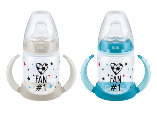 But.niem. 150 ml NUK FIRST CHOICE Seria Futbolowa z podwójnym uchwytem 215.249 interakcje ulotka  - 1 szt.