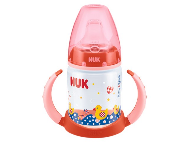 But.niem. 150ml NUK First Choice Baby Gluck z podwójnym uchwytem czerwona 215.197 interakcje ulotka  - 1 szt.