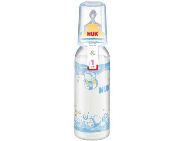 But.niem. 240 ml NUK PP Classic BABY BLUE smocz.silik 741410 interakcje ulotka butelka  1 szt.