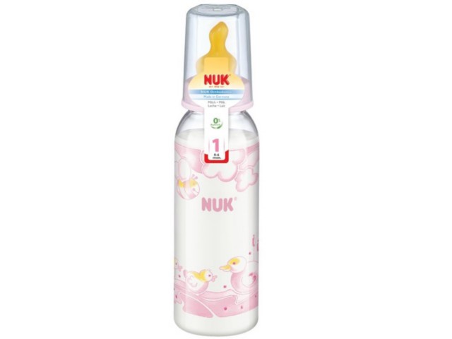 But.niem. 240 ml NUK PP Classic BABY ROSE smocz.lat 741409 interakcje ulotka   1 szt.