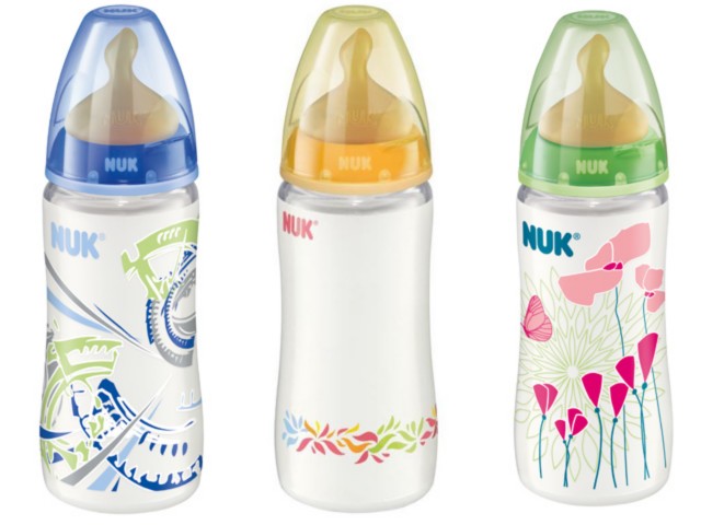 But.niem. 300 ml NUK FIRST CHEK 741465+smocz.lateks interakcje ulotka butelka - 1 szt.
