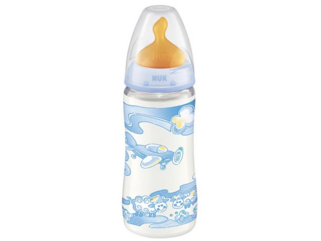 But.niem. 300 ml NUK FIRST CHOICE BABY BLUE sm.lat.741267 interakcje ulotka butelka - 1 szt.