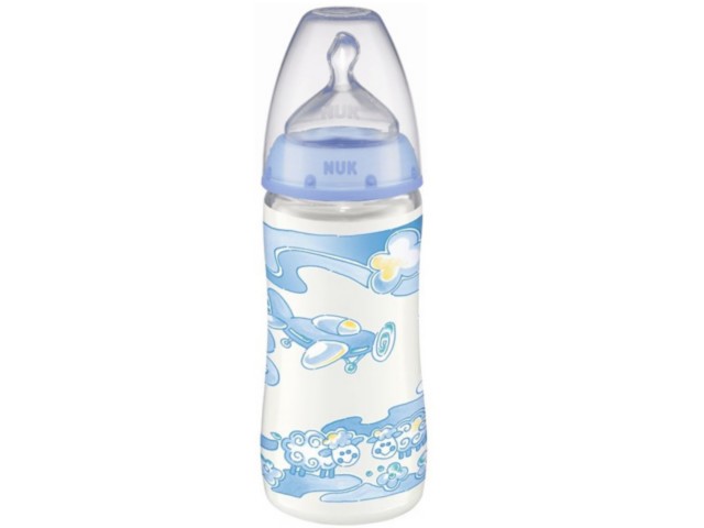 But.niem. 300 ml NUK FIRST CHOICE BABY BLUE sm.sil. 741288 interakcje ulotka butelka - 1 szt.