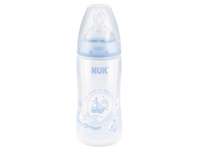 But.niem. 300 ml NUK First Choice+ Baby Blue z tw. (PP) ze smocz. silik. 1M 741.719 interakcje ulotka  - 1 szt.