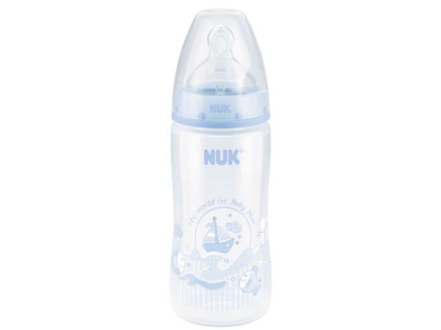 But.niem. 300 ml NUK First Choice+ Baby Blue z tw. (PP) ze smocz. silik. 1M 741.719 interakcje ulotka   1 szt.