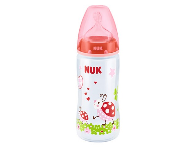 But.niem. 300 ml NUK FIRST CHOICE+ Baby Gluck PP ze smocz.silikon.1M czer. 216.176 interakcje ulotka  - 1 szt.