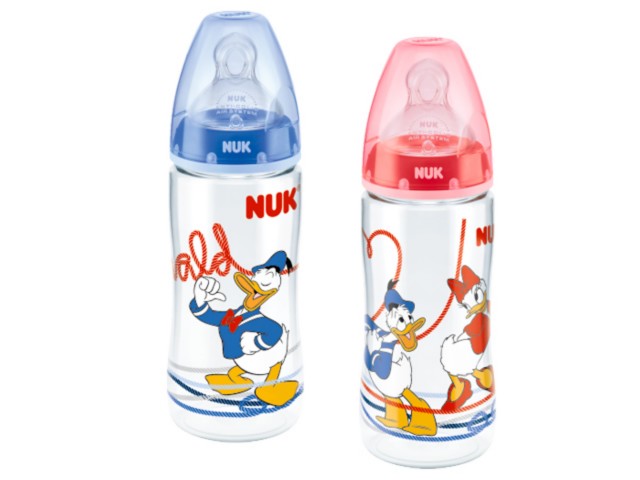 But.niem. 300 ml NUK FIRST CHOICE DONALD smocz.sil.FC+(6-18m) M 216129 interakcje ulotka  - 1 szt.