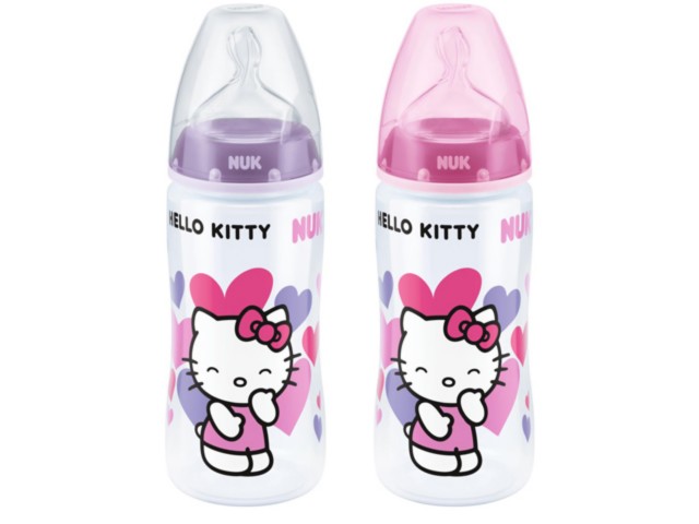 But.niem. 300 ml NUK FIRST CHOICE+ HELLO KITTY z tw.PP ze sm.silik.2M 741.679 interakcje ulotka  - 1 szt.