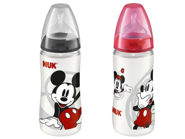 But.niem. 300 ml NUK FIRST CHOICE Myszka Miki sm.sil 2,M 741493 interakcje ulotka butelka - 1 szt.