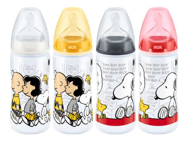 But.niem. 300 ml NUK FIRST CHOICE+ Snoopy z tworz.(PP) ze smocz. silikonowym 2M 741.712 interakcje ulotka  - 1 szt.