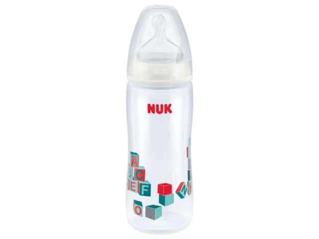 But.niem. 300 ml NUK FIRST CHOICE + z tworzywa (PP) ze smoczkiem silik. 2XL 216.145 interakcje ulotka  - 1 szt.