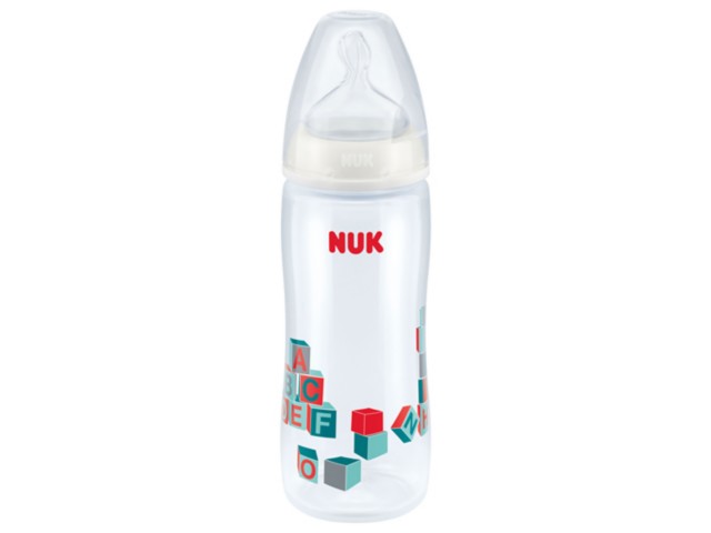 But.niem. 300 ml NUK FIRST CHOICE + z tworzywa (PP) ze smoczkiem silik. 2XL 216.145 interakcje ulotka   1 szt.