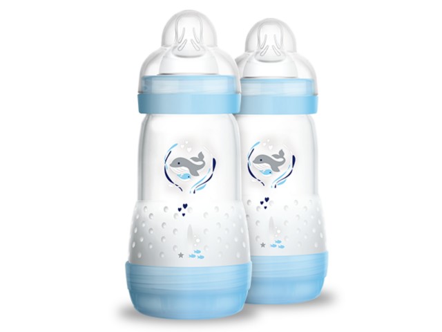 Butel. MAM 260 ml  Anti-Colic 2 m+ Boy interakcje ulotka butelka - 2 szt.