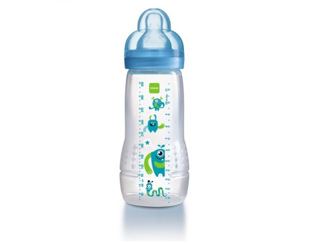 Butel. MAM PC 330 ml Baby Bottle +smoczek Silk Teat 4 interakcje ulotka   1 op.