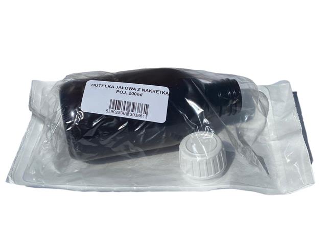 Butelka jałowa 200ml z nakrętką w kolorze oranżowym interakcje ulotka butelka - 1 szt.