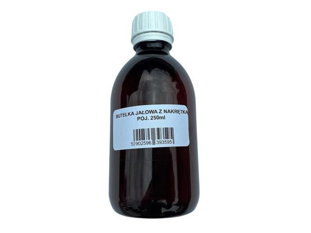 Butelka recepturowa 250 ml jałowa / sterylna z nakrętką w kolorze oranżowym interakcje ulotka   1 szt.