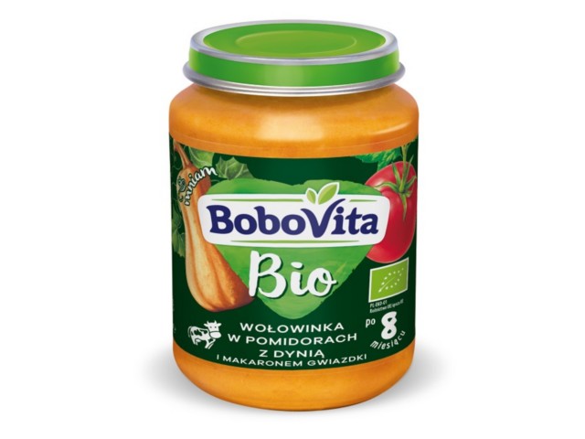 BV Bio Wołowinka w Pomidorach z Dynią i Makaronem Gwiazdki interakcje ulotka   190 g