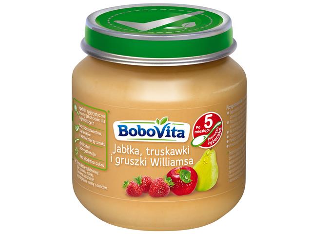 BV Jabłka, truskawki i gruszki Williamsa interakcje ulotka mus - 125 g