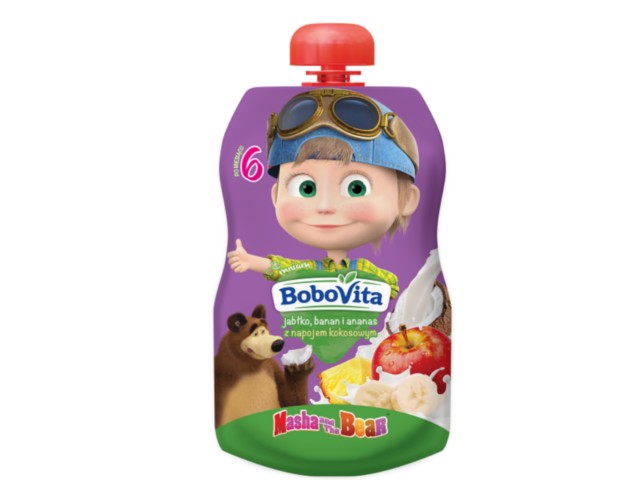 BV Jabłok, banan i ananas z napojem kokosowym interakcje ulotka deser - 100 g