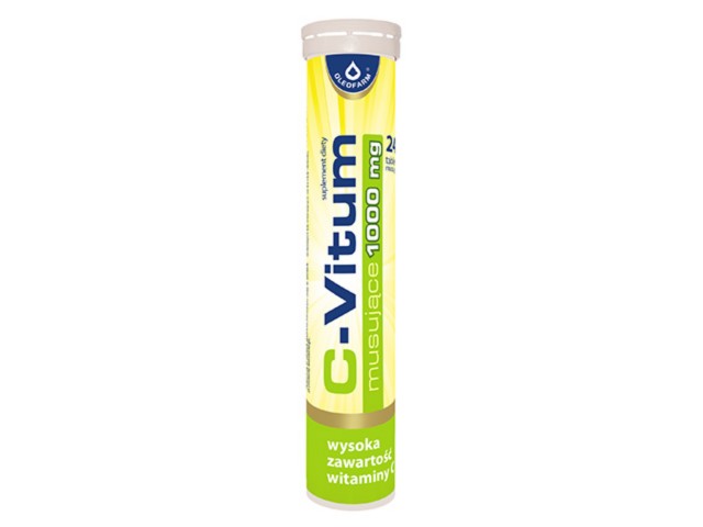 C-Vitum 1000 mg musujące interakcje ulotka tabletki musujące  24 tabl.