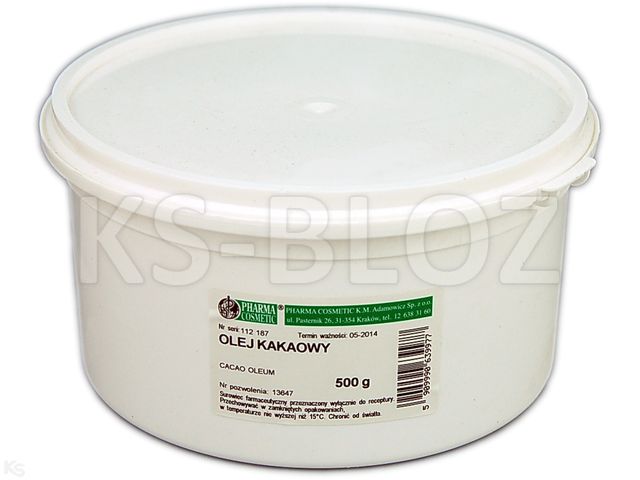 Cacao Oleum interakcje ulotka podłoże - 500 g