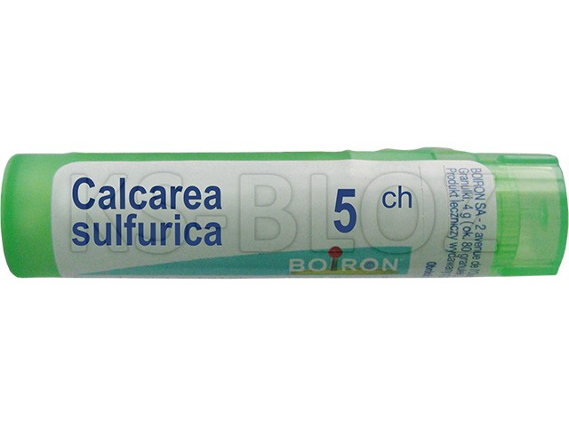 Calcarea Sulfurica 5 CH interakcje ulotka granulki  4 g