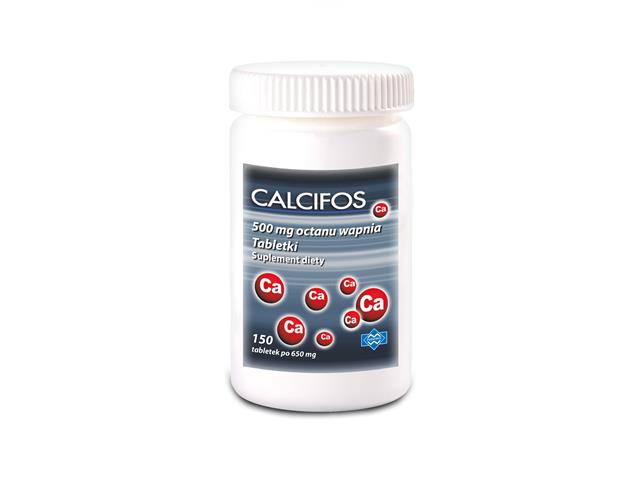 Calcifos 500 mg interakcje ulotka tabletki  150 tabl.