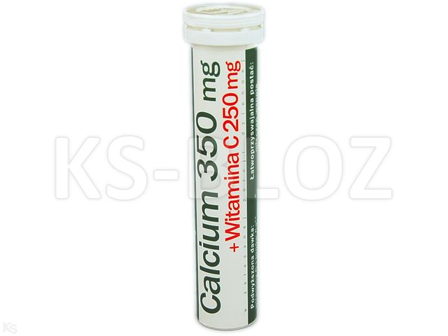 Calcium 350 mg Z Witaminą C 250 mg interakcje ulotka tabletki musujące - 18 tabl.