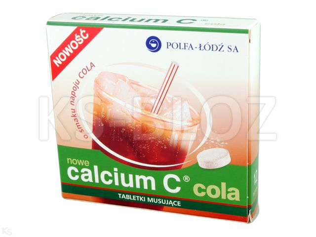 Calcium C cola interakcje ulotka tabletki musujące  12 tabl.