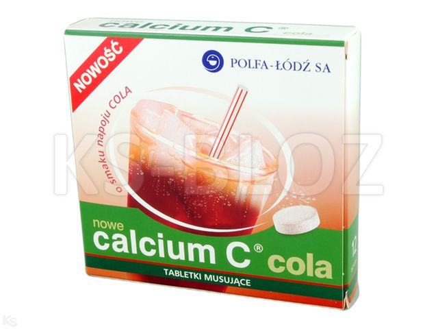Calcium C cola interakcje ulotka tabletki musujące - 12 tabl.