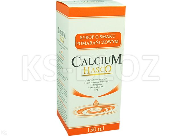 Calcium Hasco o smaku pomarańczowym interakcje ulotka syrop 115,6 mg jonów Ca/5ml 150 ml | butelka