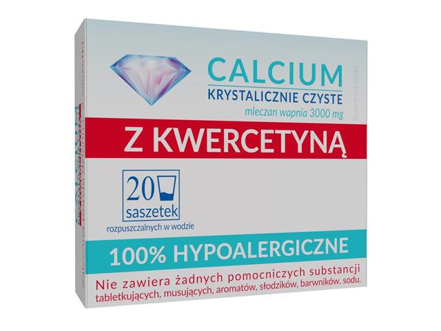 Calcium Krystalicznie Czyste Z Kwercetyną interakcje ulotka saszetka  20 sasz.