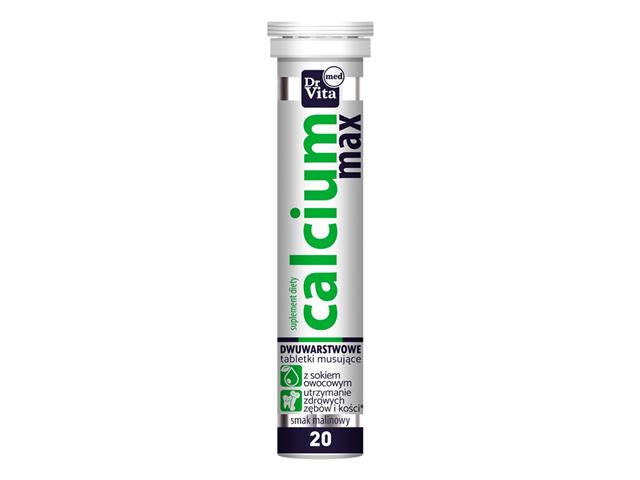 Calcium Max interakcje ulotka tabletki musujące - 20 tabl.