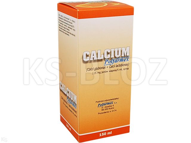 Calcium Polfarmex interakcje ulotka syrop 115 mg Ca2+/5ml 150 ml | but.szkl.