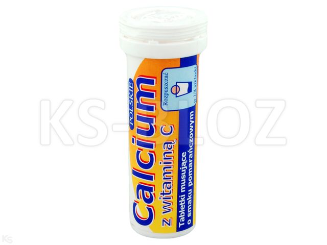 Calcium Polskie z wit.C interakcje ulotka tabletki musujące - 10 tabl.