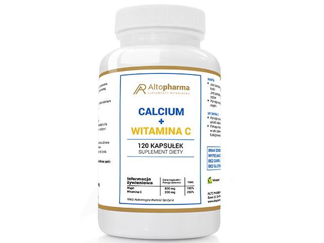 Calcium + Witamina C interakcje ulotka kapsułki - 120 kaps.