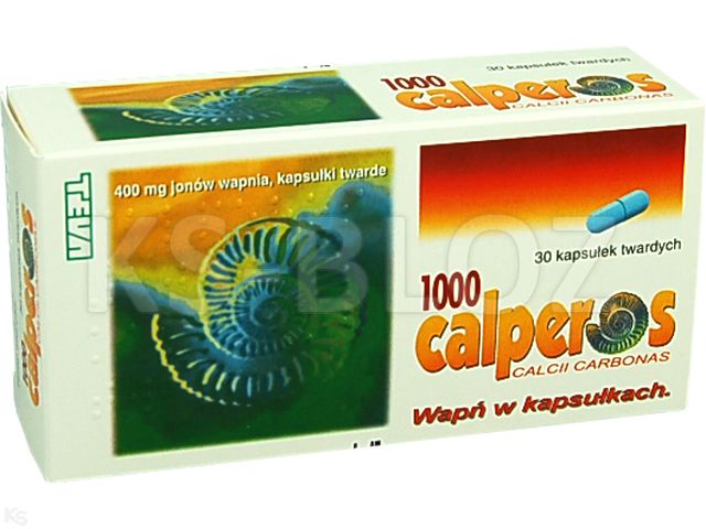 Calperos 1000 interakcje ulotka kapsułki twarde 400 mg Ca2+ 30 kaps. (3 blist. po 10 kaps.)