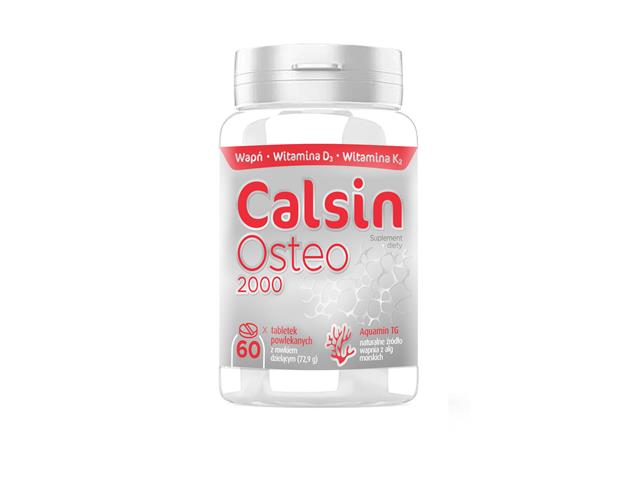 Calsin Osteo 2000 interakcje ulotka tabletki powlekane  60 tabl.